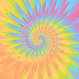 Abstract rainbow swirl background. Tie dye pattern.