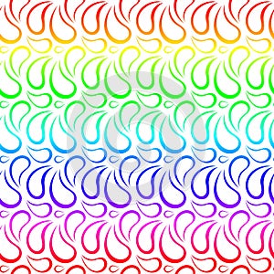 Rainbow drops splash seamless pattern