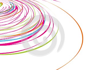 Abstract rainbow wave line
