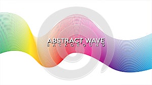 Abstract Rainbow Wave Line Background Design Vector, Spectrum Frame Concept, White Background, Colorful Spectrum Audio Design