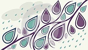 Abstract Raindrop Pattern, Fluid Liquid Art, vector design Generative AI