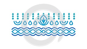 Abstract Raindrop Shower Pattern Design, vector design Generative AI