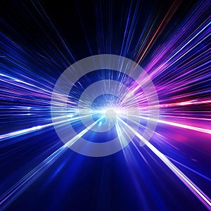 Abstract rays on a dark background, computer generated abstract background.
