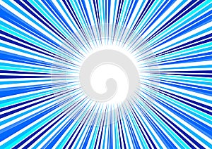 Blue Comic Background with Zoom Effect and Radial Lines Pattern