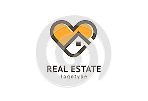 Abstract real estate agent logo icon vector design. Rent, sale of real estate vector logo, House cleaning, home security, real