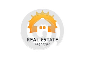 Abstract real estate agent logo icon vector design. Rent, sale of real estate vector logo, House cleaning, home security, real