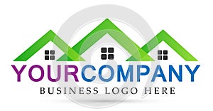Abstract real estate House roof and home logo vector element icon design vector on white background