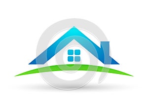 Abstract real estate House roof and home logo vector element icon design vector on white background