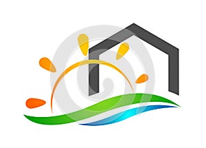 Abstract real estate House roof and home logo vector element icon design vector on white background