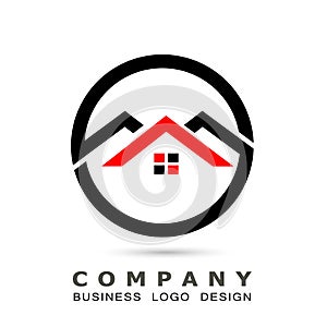 Abstract real estate House roof and home logo vector element icon design vector on white background. Business, collection.