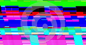 Abstract realistic screen glitch flickering, analog vintage TV signal with bad interference, static noise background