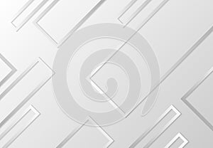 Abstract rectangle design of tech pattern with shadow grey background. illustration vector eps10