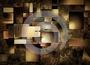 Abstract Rectangular Shapes Composition