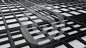 Abstract rectangular shapes and lines. Scalable adaptive blocks. Computer generated 3d rendering background