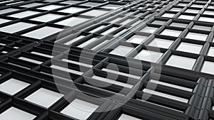 Abstract rectangular shapes and lines. Scalable adaptive blocks. Computer generated 3d rendering background