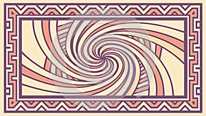 Abstract Rectangular Spiral, Intricate Geometric Frame, vector design Generative AI