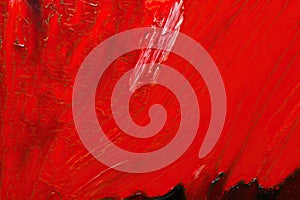 Abstract Red Acrylic Paint Background