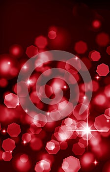 Abstract red background, Christmas, bokeh, light effect, holiday, bright, light, stars