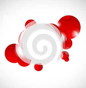 Abstract red background with circles