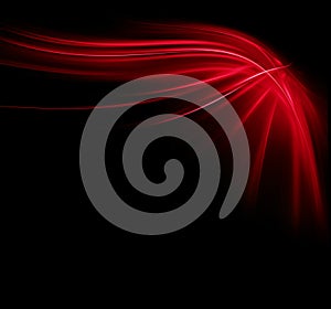 Abstract red background cloth or liquid wave illustration of wavy folds of silk texture satin or velvet material or red