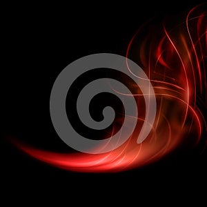 Abstract red background cloth or liquid wave illustration of wavy folds of silk texture satin or velvet material or red