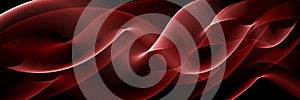 Abstract red background cloth or liquid wave illustration of wavy folds of silk texture satin or velvet material or red