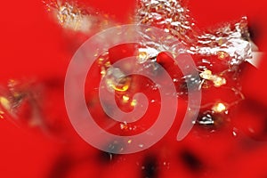 abstract red background, on the eve of Christmas,holiday lights