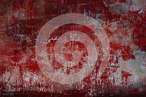 Abstract red background in grunge style. Old red concrete wall