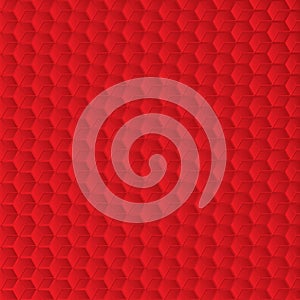 Abstract red background with hexagon shapes