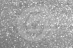 Sparkly glitter, silver grey background bokeh effect photo