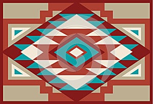 Abstract Red and Beige Southwest Native Background 3 photo