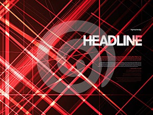 Abstract Red and Black Geometric Lines