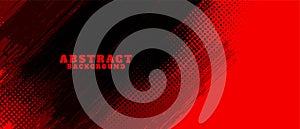 Abstract red and black grunge background design