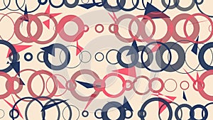 Abstract red black pattern background with random object