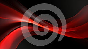 Abstract red black waves design with smooth curves and soft shadows on clean modern background