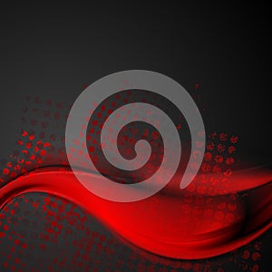 Abstract red and black wavy grunge background