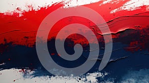 Abstract red and blue acrylic paint texture background