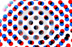 Abstract red and blue dots pattern can be background