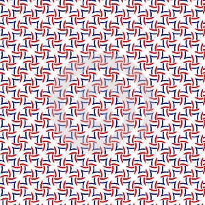 Abstract Red Blue Fence Grid Geometric Pattern Fabric Background