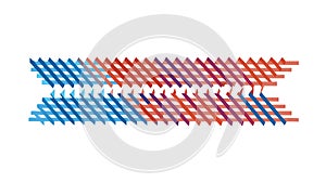 Abstract Red and Blue Geometric Pattern, vector design Generative AI