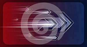 abstract red and blue gradient arrow background