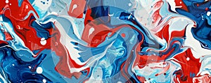 Abstract red and blue paint swirls