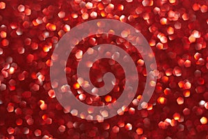 Abstract red bokeh lights background