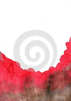 Abstract red and brown gradient background watercolor.