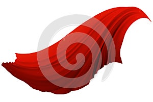 Abstract red cloth swaying in the wind photo