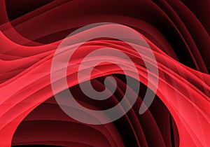 Abstract red curve wave light motion technology futuristic background vector