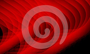 Abstract red curve, wave texture on black background. wallpaper Vector illustration.