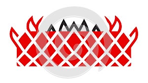 Abstract red diamond pattern with geometric precision. vector design Generative AI