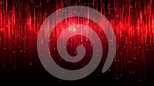 Abstract Red Digital Rain Data Stream Background