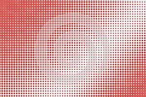 Abstract red dots pattern with gradient halftone effect